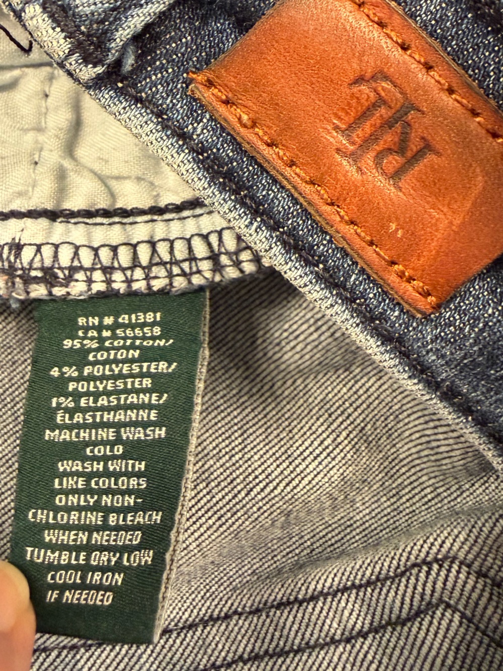 Lauren Ralph Lauren Cotton Stretch Raw Hem Straight Jeans Sz 14 - Picture 5 of 7
